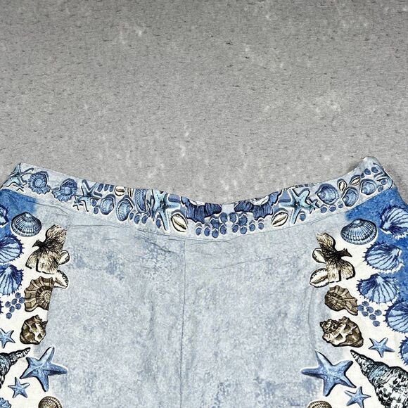 Ranna Gill Shorts Large Floral Multicolor Pull On Linen Blend Floral Pockets - Picture 2 of 13